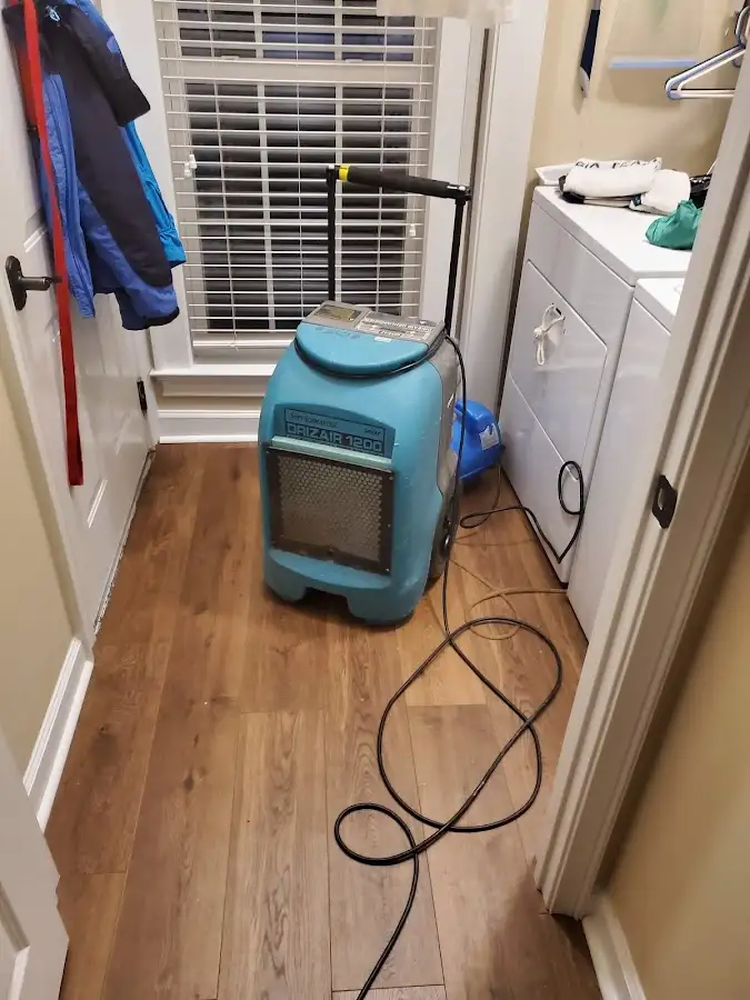 Commercial dehumidifier deployed for Flood Damage Cleanup in Tice
